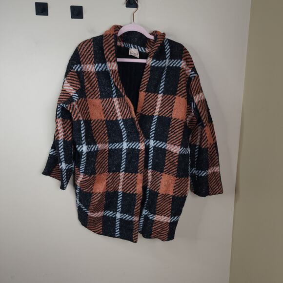 NUDE Plaid Knit Back Jacket IT size 44/US 8 - Picture 1 of 12